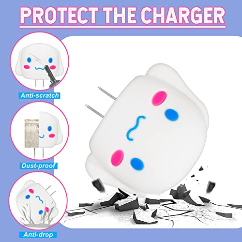 Cute Case For Apple 18W/20W Usb-C Power Adapter Charger Cable, 3D Kawaii Cartoon Fashion Fun Soft Silicone Fast Chargers Block Protective Cover For Teens Girls Boys Women (Cinnamoroll) #TOP1