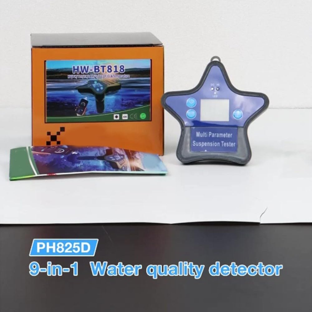 Schwimmender Funk Wasserqualitätsmonitor 7-in-1 Pooltester mit für tuya App - Misst pH, Salz, DO & Temperatur für Aquarien & Teiche