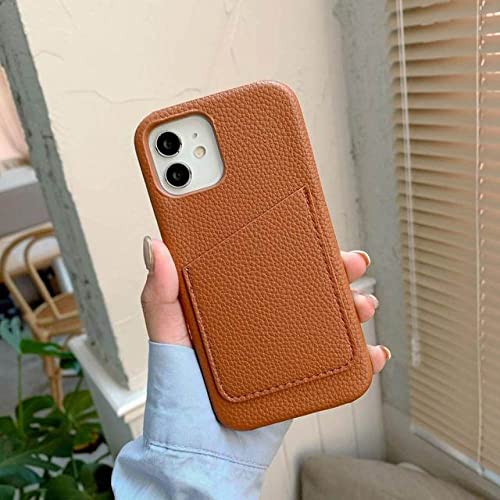 Coque en cuir de luxe avec porte-cartes chic pour iPhone 13 Pro Max