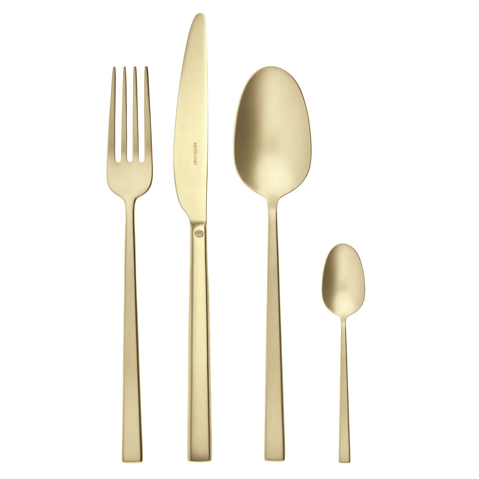 SAMBONET - Dyspozycji 24 szt Monoblok rock Antique PVD Champagne