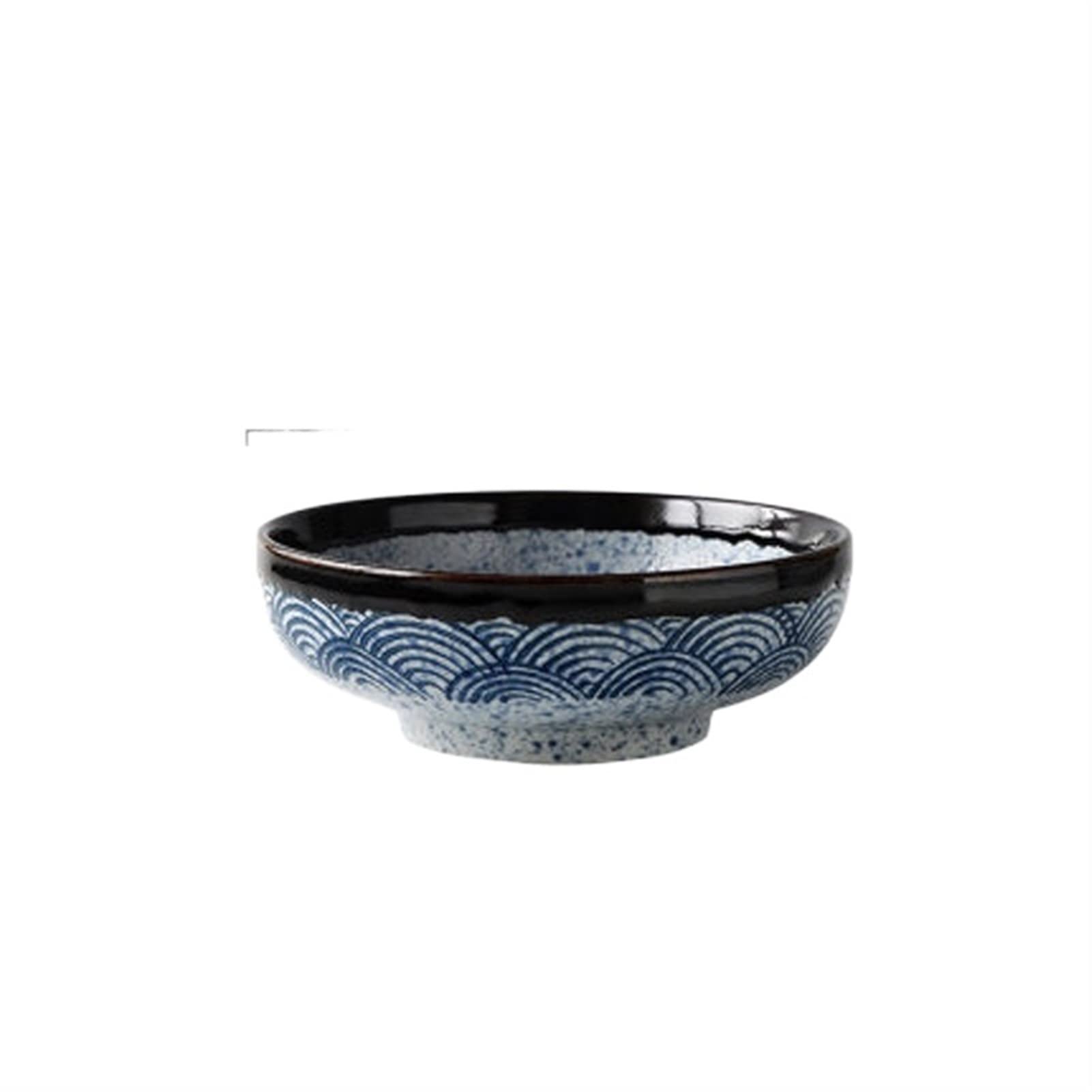 Soup Bowls Sea ripple underglaze ceramic noodle bowl soup bowl ramen bowl tableware large bowl home creative (Color : 1)
