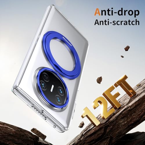 Coque antichoc Huawei Mate X3 de qualité militaire transparente bleu - 5
