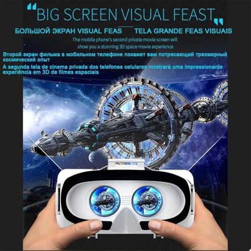 Image of Drumstone (𝐒𝐩𝐞𝐜𝐢𝐚𝐥 𝟏𝟓 𝐘𝐞𝐚𝐫𝐬 𝐖𝐚𝐫𝐫𝐚𝐧𝐭𝐲) 3D VR Headset with HD Lenses for Android & iOS | Virtual Reality Glasses with Eye Protection, Adjustable Strap, Soft Padding | 360 Video