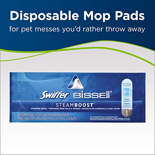 Bissell Symphony Pet Steam Mop and Steam Vacuum Cleaner for Hardwood and Tile Floors, with Microfiber Mop Pads, 1543A - COLOR MAY VARY(Renewed)