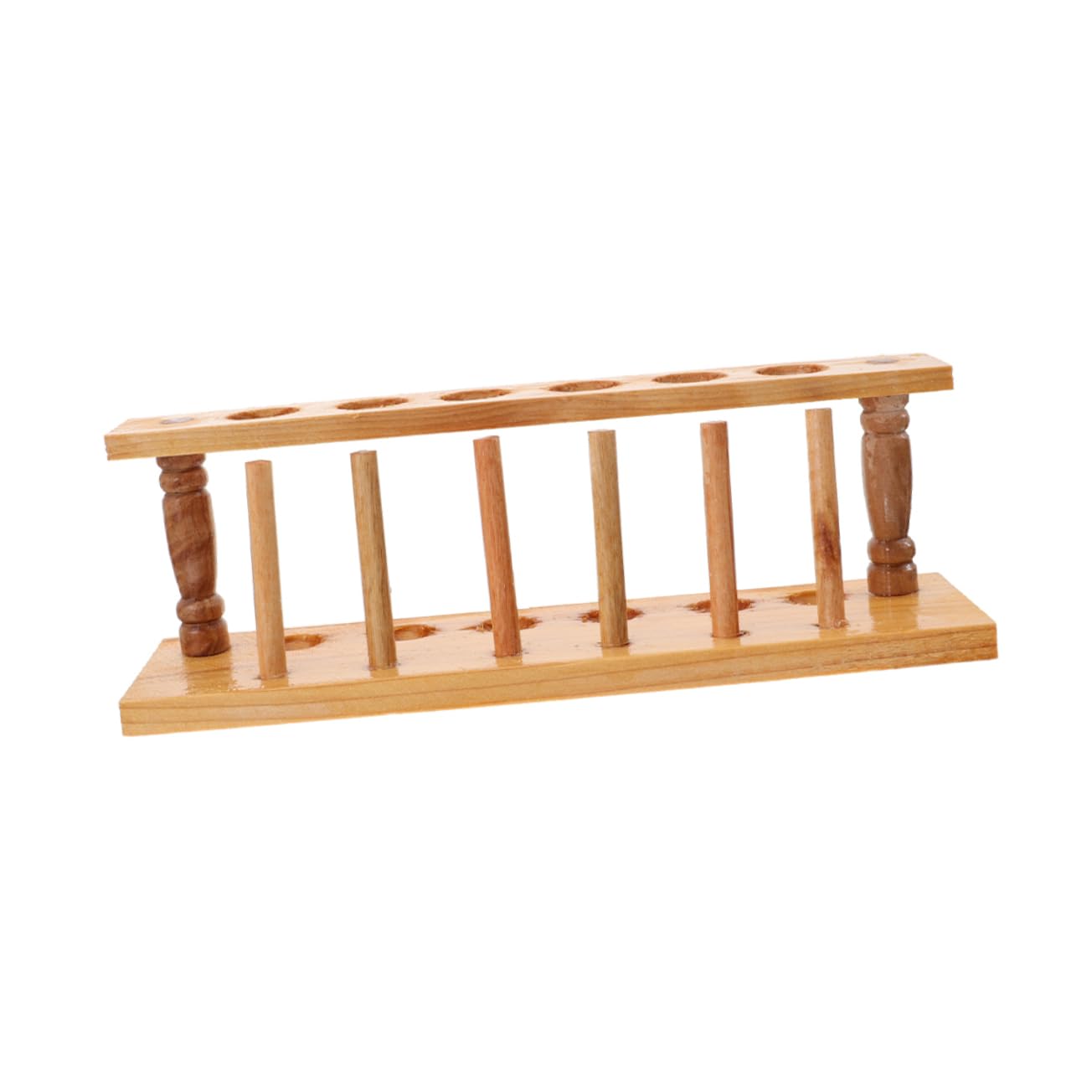 GLEAVI 5pezzi Porta Provetta Legno Per Laboratorio Supporto Per Provette Organizzatore Leggero e Compatto Per Ricerca Scientifica e Uso Industriale Struttura Resistente Legno Naturale
