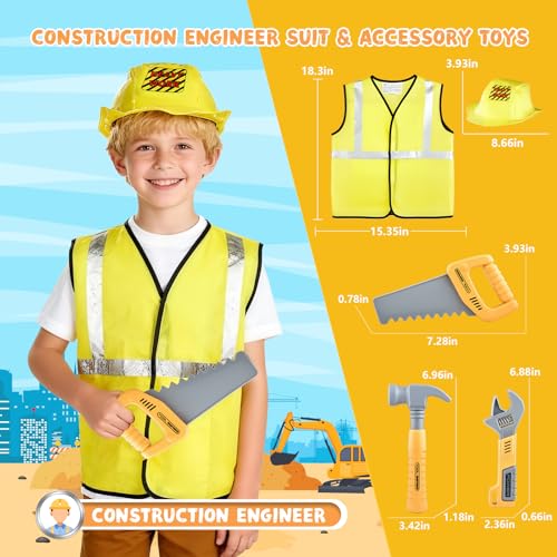 Disfraz infantil set 27 piezas bombero policía doctor miniatura 6