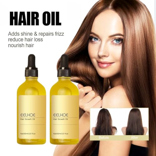 Óleo natural vegano para crescimento do cabelo, para cabelos secos e danificados, 3 peças