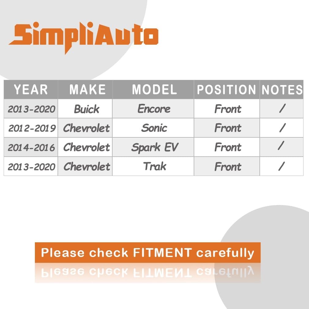 Pair of 510119 Front Wheel Bearing Hub Assembly Compatible with Chevrolet Sonic 2012-2019, Spark EV 2014-2016, Trak 2013-2020, Buick Encore 2013-2020, fits Driver or Passenger Side with ABS