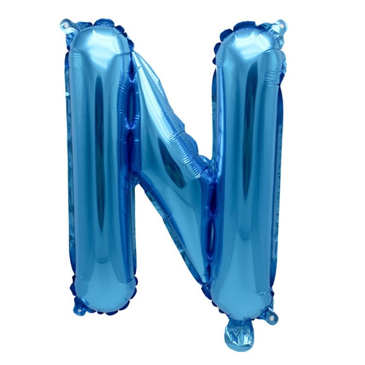 40 cm Blue Foil Balloon Letter N for Helium Filling — image 1