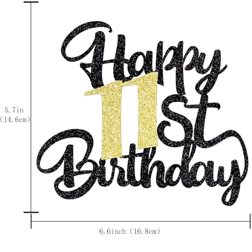 Image of 11st Happy birthday cake topper happy birthday cake decoration 11st birthday party decoration gift plugin (11)
