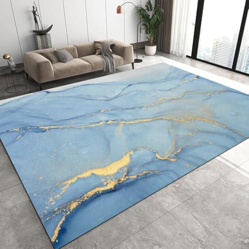 Tapis texture marbre avec support antidérapant lavable pour la maison - 2