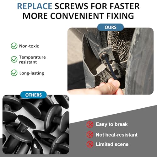 50PCS Nylon Universal Cable Tie Buckle, Self-Locking Retainer Fasteners, Cable Tie Buckle Zip Tie For Bumper Fender License Plate Plastic Panels, Zip Tie Buckles Substitutable Fender Clips ZKENIRD - Image 4