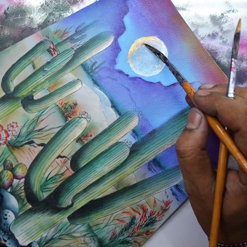 Anna by Anuschka Women's Original Hand-Painted Genuine Leather Two-Fold Wallet - Desert Moon2