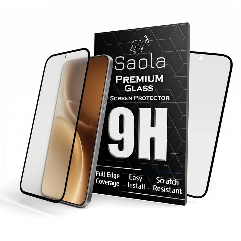 Image of Saola Anti-Glare Matte Screen Protector for Vivo X300 | Smooth Touch Finish, 9H Strength Glass, Full Coverage, Bubble-Free Installation Kit | Quick & Easy Application | Pack of 1