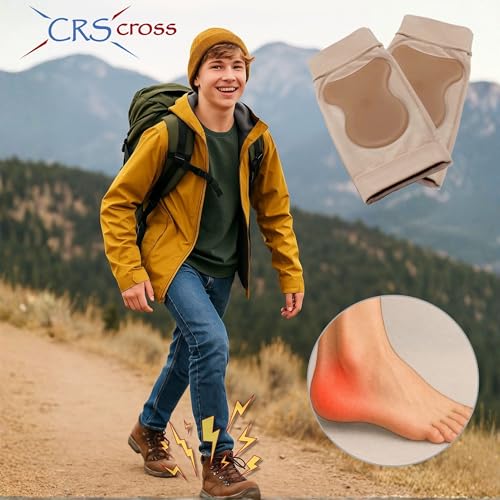 Image of CRS Cross Achilles Heel Gel Sleeves for Skating, Hockey. Pair, X-Large (Pack of 2)