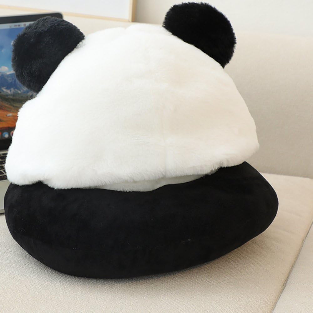 Poduszka pod kark, panda w kształcie litery U, poduszka podróżna, poduszka do biura, poduszka podróżna, przenośna poduszka w kształcie litery U, poduszka pod kark, kaptur