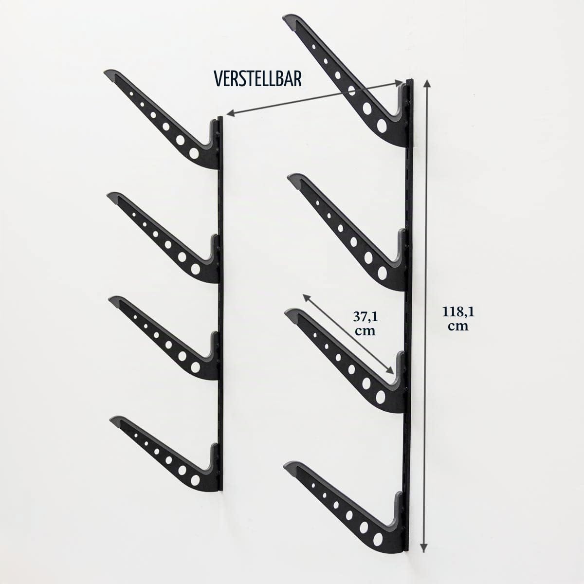 StoreYourBoard Verstellbarer Ski Storage Rack, Wandhalterung Organizer