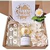 Birthday Gifts For Women, Happy Birthday Gift Box For Girl,Teen Girl, Her, Women, Sister, Daughter, Friends, Cute Daisy Aesthetic Glass Cups Gift Set 8pcs