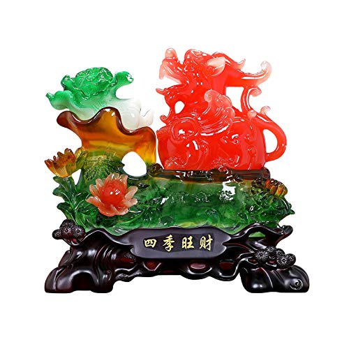 Sculpture Pi Xiu en jade chou : artisanat d'art traditionnel pour salon et bureau