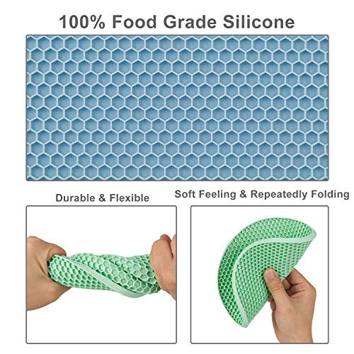 Image of Countertop Protector Heat Resistant Trivets for Hot Pots and Pans - Non-Slip Insulated Heat Pads for Kitchen Counter Multicolor Pack of 2