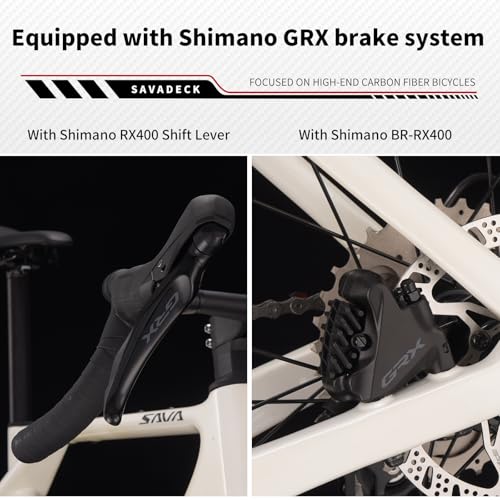 SAVADECK Carbon Gravel Bike – T800 Carbon Frame & Fork,