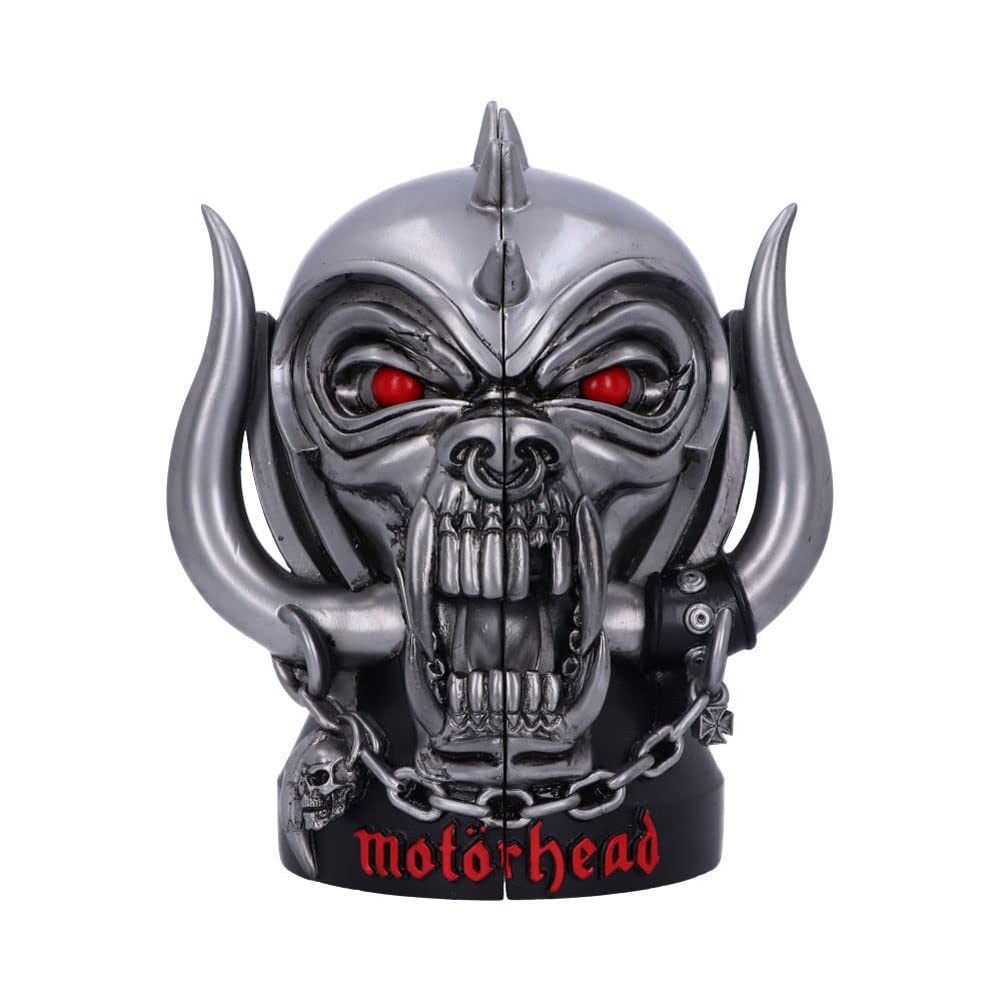 Nemesis Now Silver Offically Licensed Motorhead Warpig Snaggletooth Bookends, 18Cm