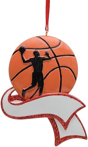 Adorno de Navidad personalizado de baloncesto, regalo de recuerdo de jugador deportivo para entrenador, fanático de la NBA