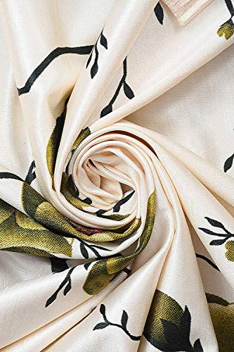 Image of Set of 2 Long Door Curtains-9 Feet, Green