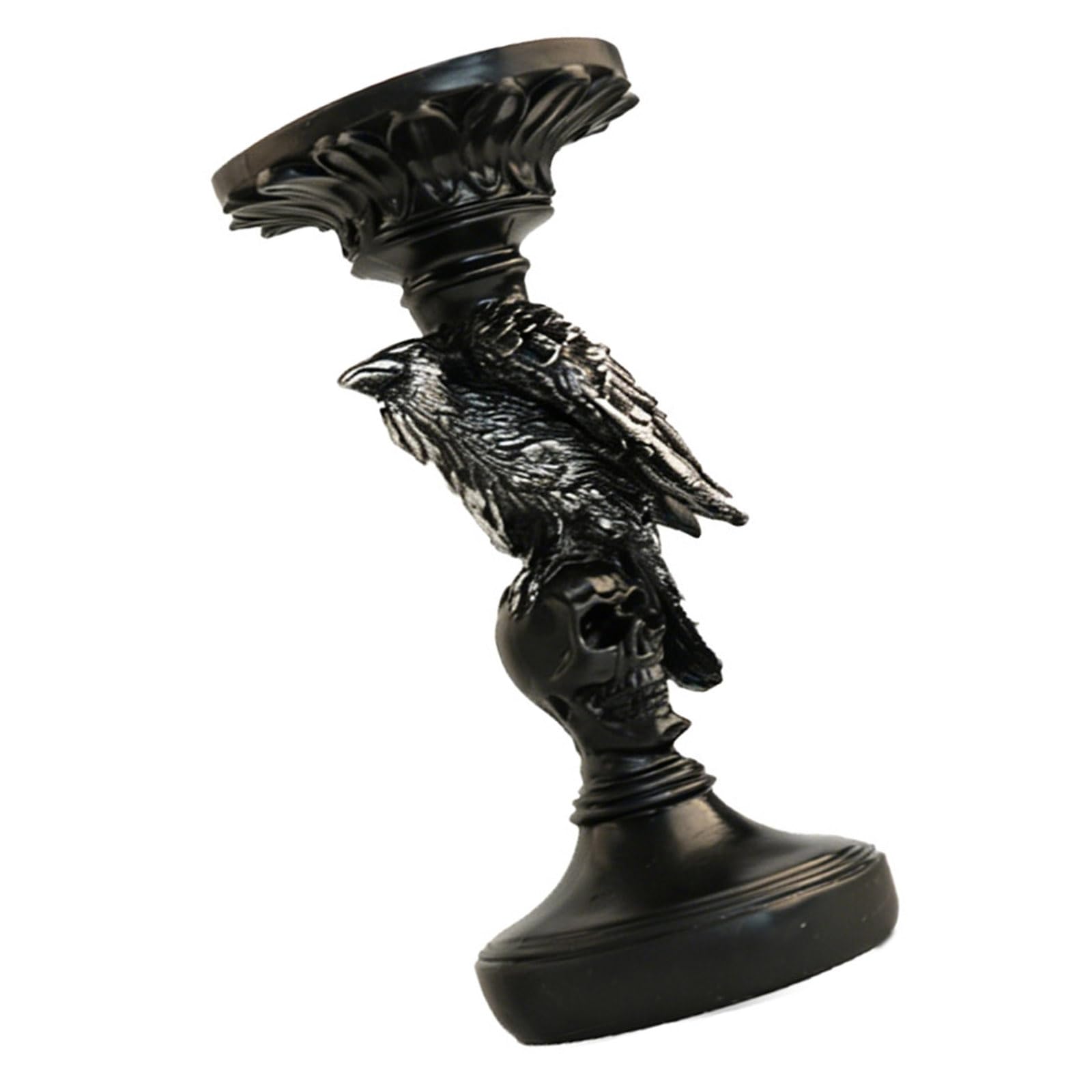 Elnwnnkc Tabletop Halloween Holder Resin Stand, Sculpted Pedestal Decor for Mantel Centerpiece and Entryway Display Pillar Holders Resin Halloween Holder Tabletop Decor Mantel Centerpiece Stand