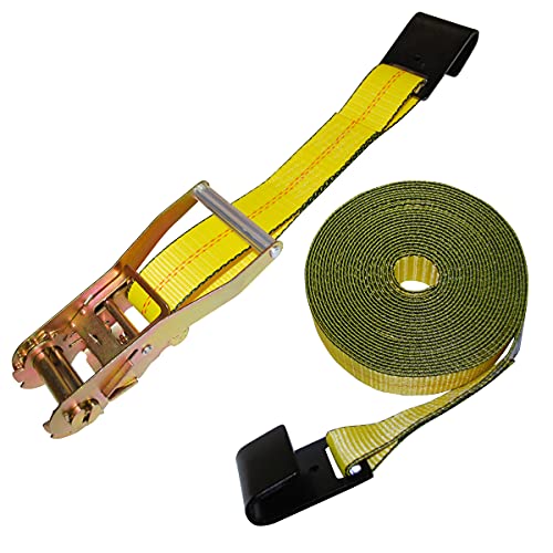 Shippers Supplies 2” x 27’ Ratchet Strap with Flat Hooks — 8 Pack