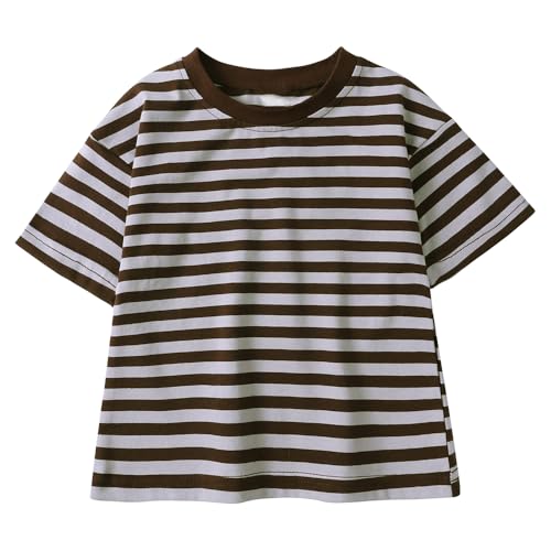 MYGBCPJS Little Boys Girls 3 Pack Cotton Stripe Tshirt Kids Short Sleeve Crewneck Tee Shirt Children Summer Basic T-Shirt2