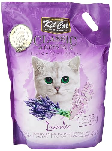 Kit Cat Crystal Silica Cat Litter Lavender 5L Kitcat Purple