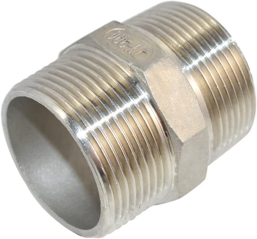 DAN SPEED 1-1/2" Male Hex Threaded Reducer Pipe Fitting Stainless Steel 304
