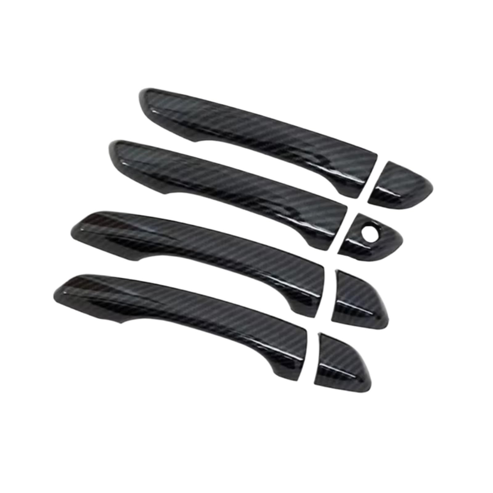 Rcuihgfb Carbon Fiber 4Pcs Door Handle Shell Compatible With C&Itroen For C4 Mk3 2021 2022 2023 Car Exterior Door Handle Cover Trim Sticker Styling Protector Parts Accessories Set(Carbon Fiber 4Pcs)