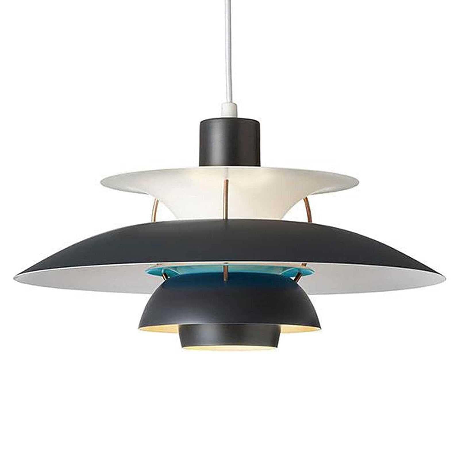 LYMSXAZOU Industrial Pendant Lamp, PH5 Dome Light Fixture, Non-Glare Lighting Ceiling Light, Chandelier for Kitchen Island Dining Room Bedroom