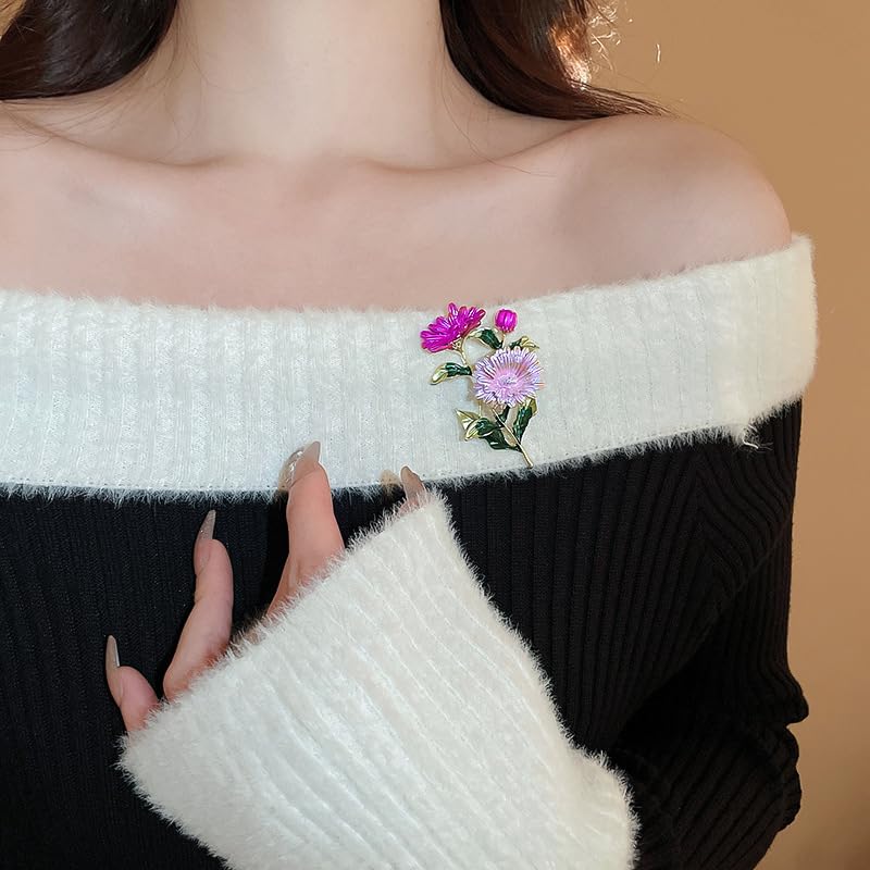 Image of Large Brooch Pin Austrian Crystal Leaf Shape Bouquet Rhinestone Scarf Decoration Wreath Cloth Brooches Pins For Women Girls