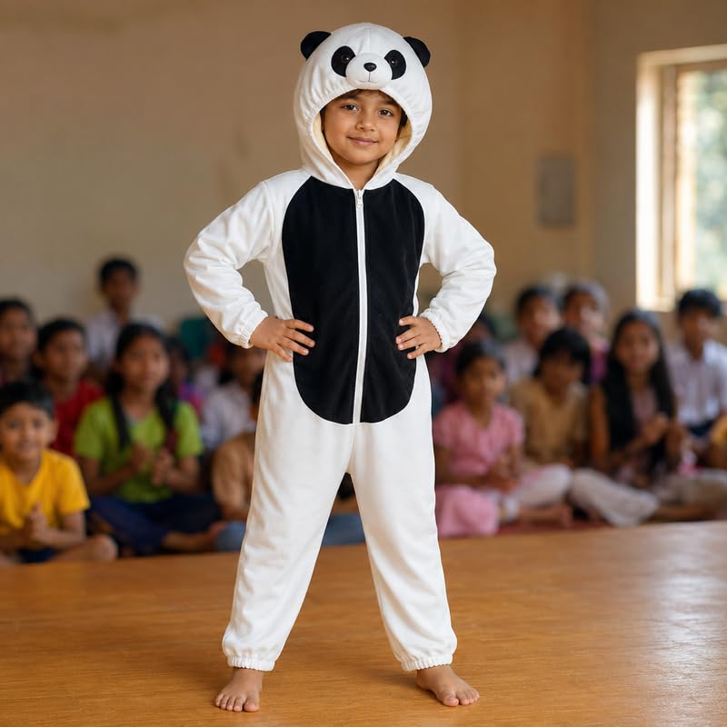 Image of Animal Costume for Kids | Plush Fancy Dress Costume for Boys & Girls |School Fancy Dress, Annual Day, Jungle Theme, Role Play, Halloween & Birthday Party
