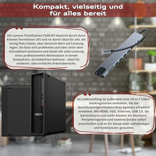 Lenovo PC komplett Büro Professional i7 10700 bis zu 4,80 GHz -32 GB RAM 1 Tera SSD - USB-c -Renoviert Doking Station 10 in 1 Win 11 Pro Office 2024 Pro Garantie 36 Monate – Bild 6