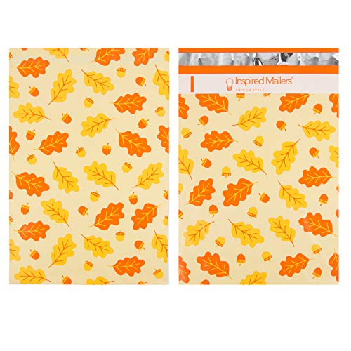 Image of Inspired Mailers - Poly Mailers 10x13-100 Pack - Fall Foliage - Shipping Envelopes for Clothing - Poly Bags for Shipping - Poly Mailer Bags - Mailing Envelopes