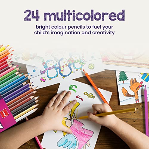 Image of Cello - Technotip Ball Pen | Blue Ball Pens | Jar of 25 Units | Ball Pens for Students | Ball Point Pen Set | Writing Pens for School and Office Use Pens & ColourUp Colour Pencil Set | Pack of 24 ...