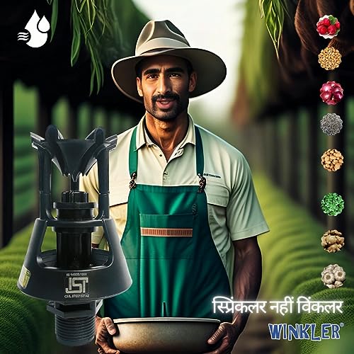Image of Winkler Rotating Water Sprinkler Head Male Thread for Garden /Agriculture /Irrigation /Lawn /Pipes (Pack of 5)
