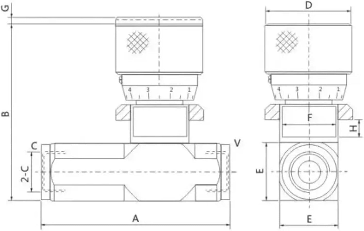 STU-G1/4 STU-G3/8 STU-G1/2 STU-G3/4 STU-G1 Flow Control Valve STU Hydraulic Throttle Valve One-way(STU-G1-4)
