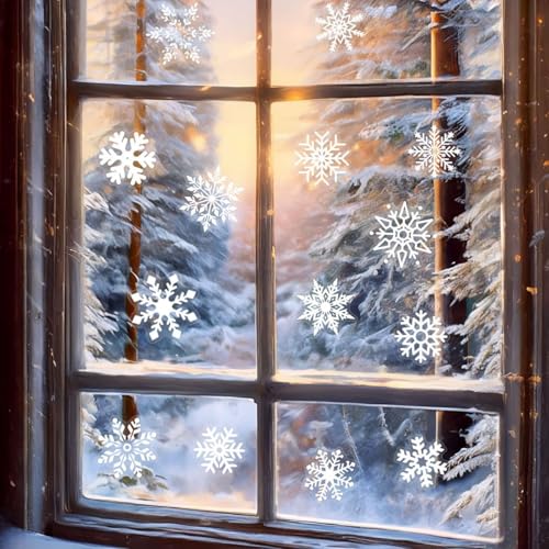 Image of 50 PCS Snowflake Stickers for Scrapbooking Journaling Junk Journal Scrapbook Supplies - Waterproof Transparent PET Aesthetic Decals for Resin Crafts Decorative Art Crafts (Snowflake)