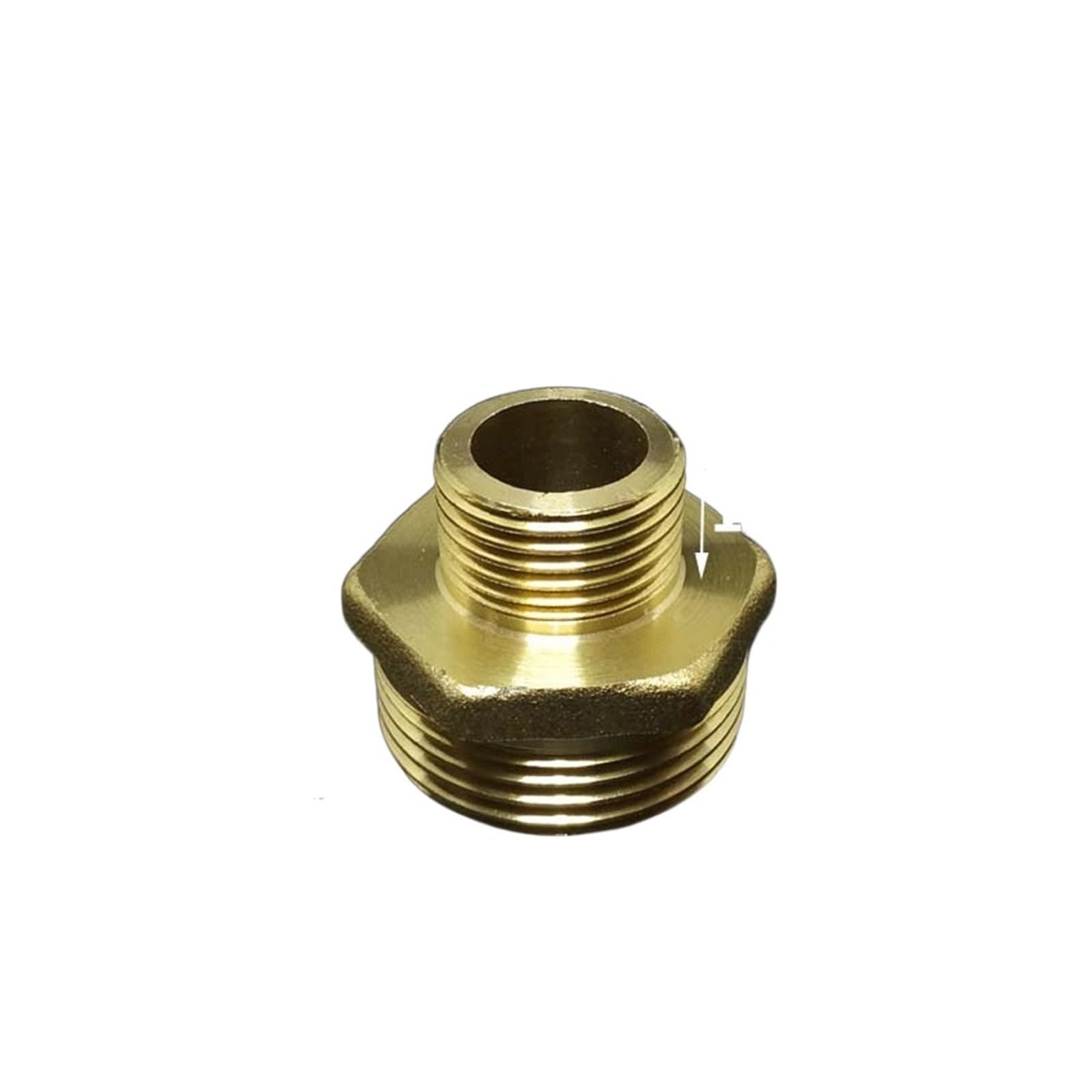 3pc Brass Pipe Hex Nipple Fitting Quick Coupler Adapter BSP Male Thread Reducer(DN15-DN25x60g)