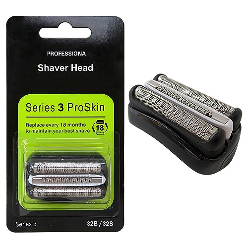 Series 3 32B Electric Razor for Men, Waterproof Foil Shaver for B-raun Series 3090cc 3050cc 3040s 3000S 3020S 3040S 3080S 350CC 370CC 390CC,Cruzer6 (Black, New Packaing)