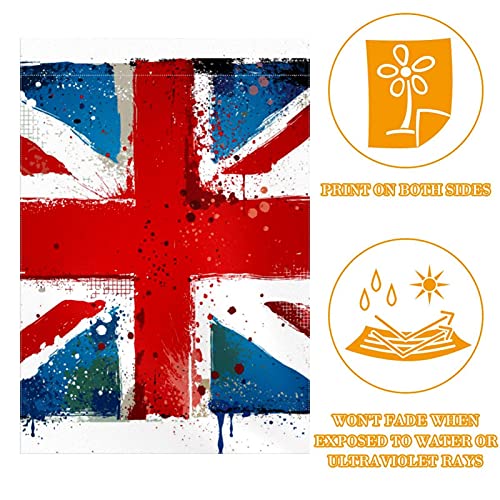 Drapeau du Royaume-Uni de bienvenue en polyester pongé résistant toutes saisons