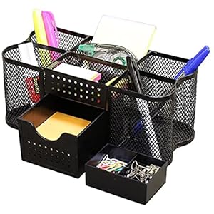 DecoBros-Desk-Supplies-Organizer-Caddy-Black