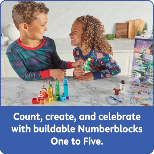 hand2mind Numberblocks MathLink Cubes Advent Calendar, 24 Days of Surprise Gifts and Themed Figures, Christmas Countdown Calendar with Build-in Game Board, Christmas Playset for Girls and Boys Ages 3+ - Image 4