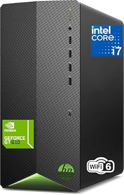 HP 2026 Desktop Tower Computer for Home Office Student, Intel i7-11700F 8-Core, 32GB DDR4 RAM, 1TB PCIe SSD, WiFi 6, Keyboard & Mouse, Windows 11 Home-Ready for Work, Business Family Use, Jet Black