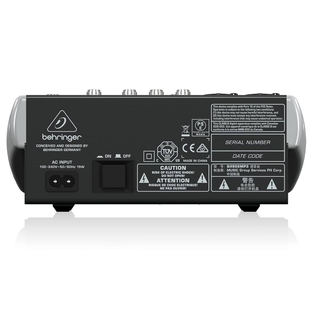 Behringer アナログミキサー 6チャンネル QX602MP3 Amazon.com: Behringer Xenyx QX602MP3 Mixer with USB MP3